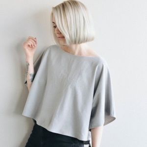Jamie and the Jones blank canvas top S raw silk